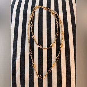 Valentino Garavani Gold Logo Necklace